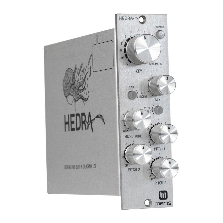 Meris HEDRA 500 Series Manual