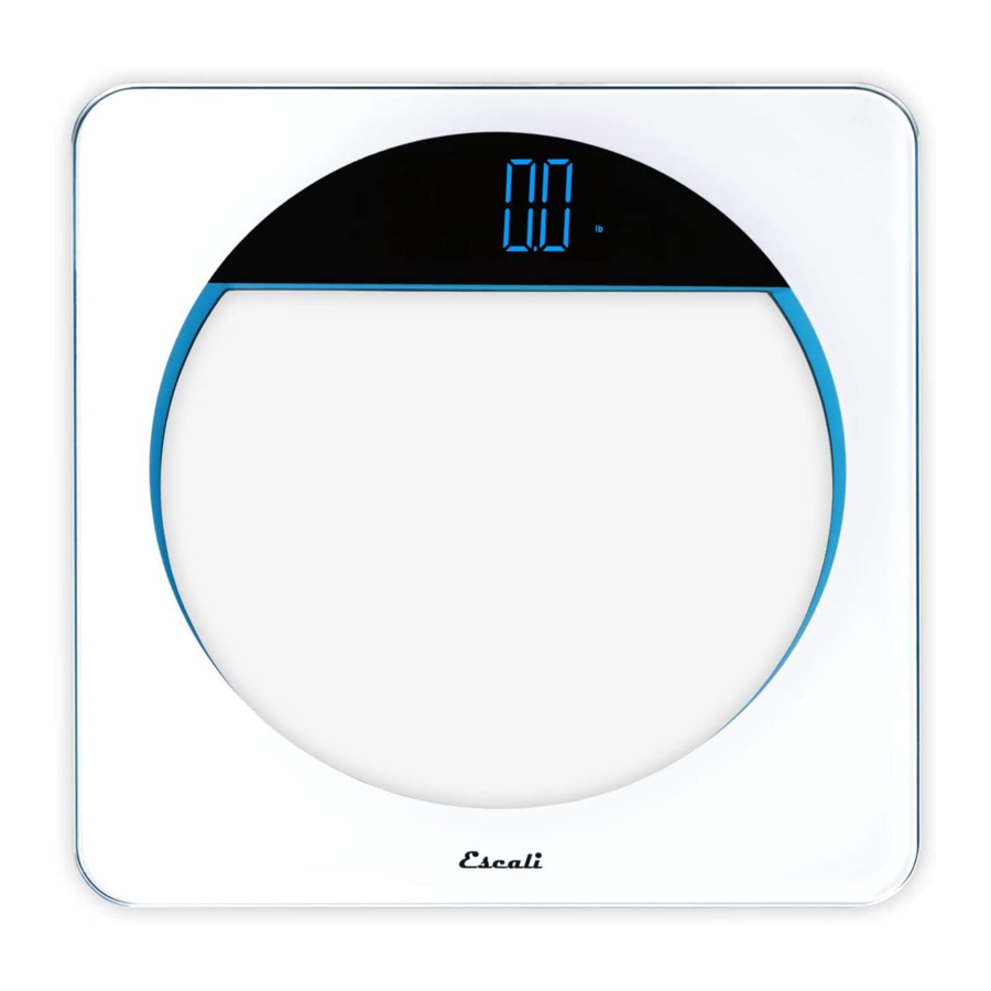 Escali Lunar Blue Product Manual