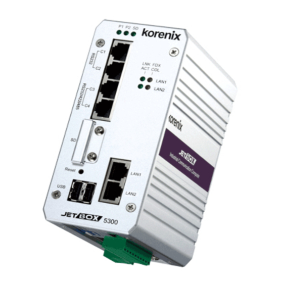 Korenix JetBox 5300 w Quick Installation Manual