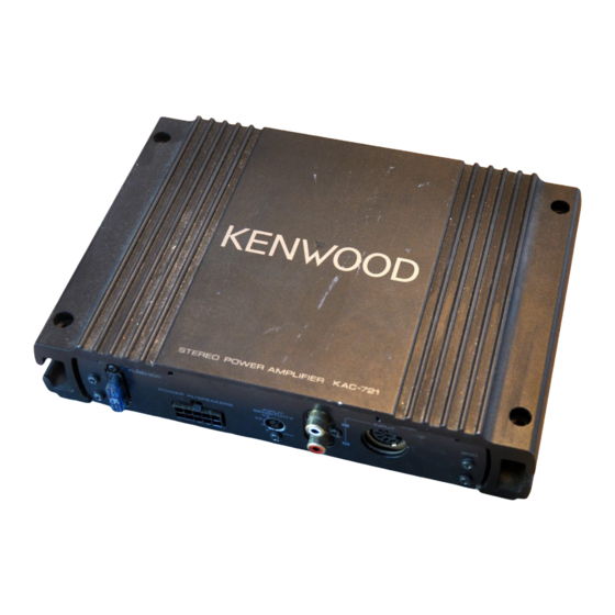 Kenwood KAC-721 Instruction Manual
