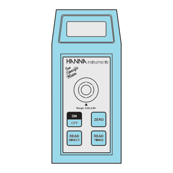 Hanna Instruments HI 93701 Instruction Manual