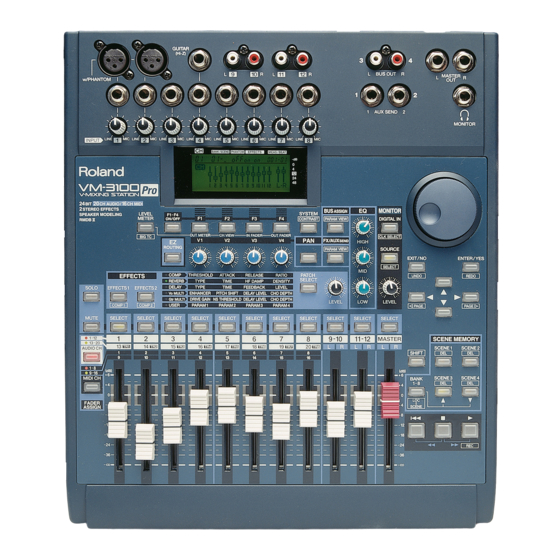 Roland VM-3100 Supplemental Notes