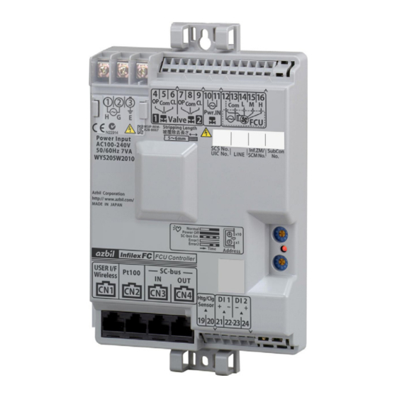 Azbil Infilex FC Series Specifications & Instructions