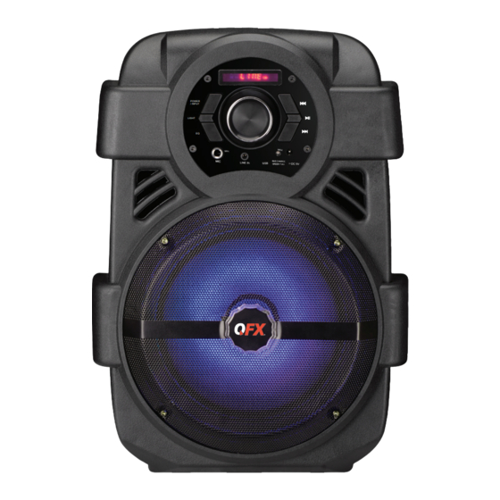 User Manuals: QFX PBX-8 Portable Bluetooth Speaker