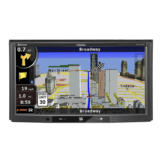 Clarion NX700 Quick Start Manual