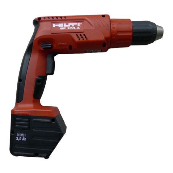 Hilti SF120-A Cordless Drill Manuals