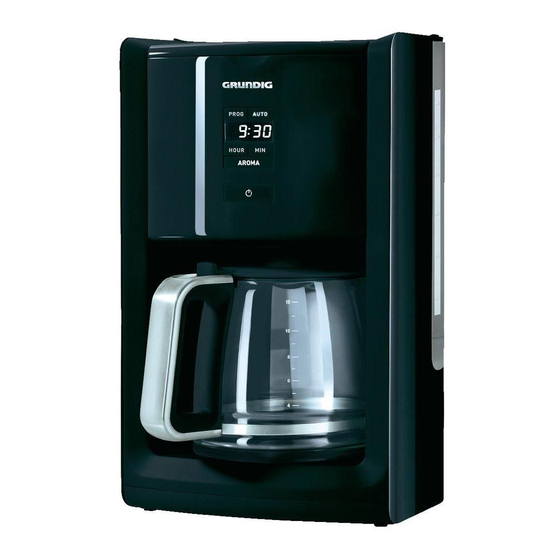 User Manuals: Grundig KM 7280 Drip coffee maker