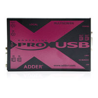 ADDER AdderLink X-USBPRO-MS2 Manual