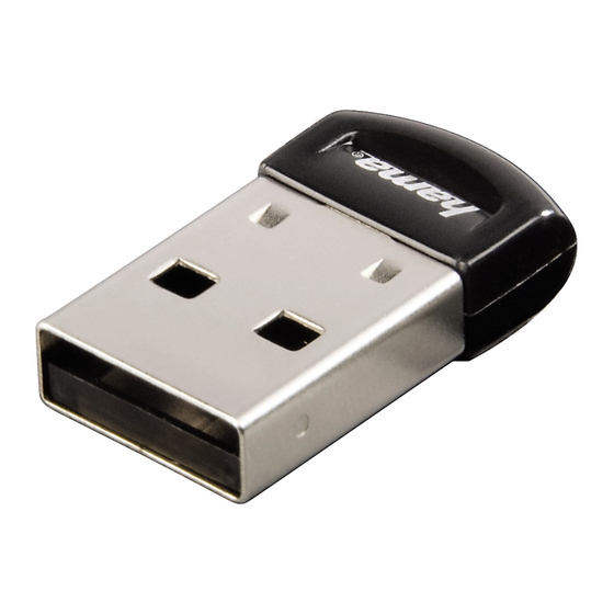 Hama Nano-Bluetooth-USB-Adapter Operating Instructions Manual