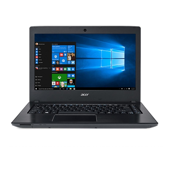 Acer TravelMate P2 Series Quick Manual