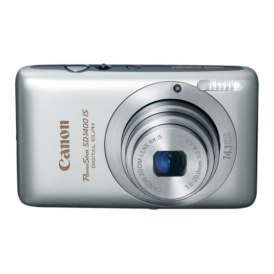 CANON POWERSHOT SD1400 IS DIGITAL ELPH DIGITAL CAMERA USER MANUAL