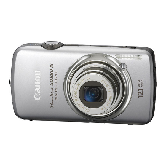 Canon Powershot Sd980 Is Digital Elph Digital Camera User Manual 