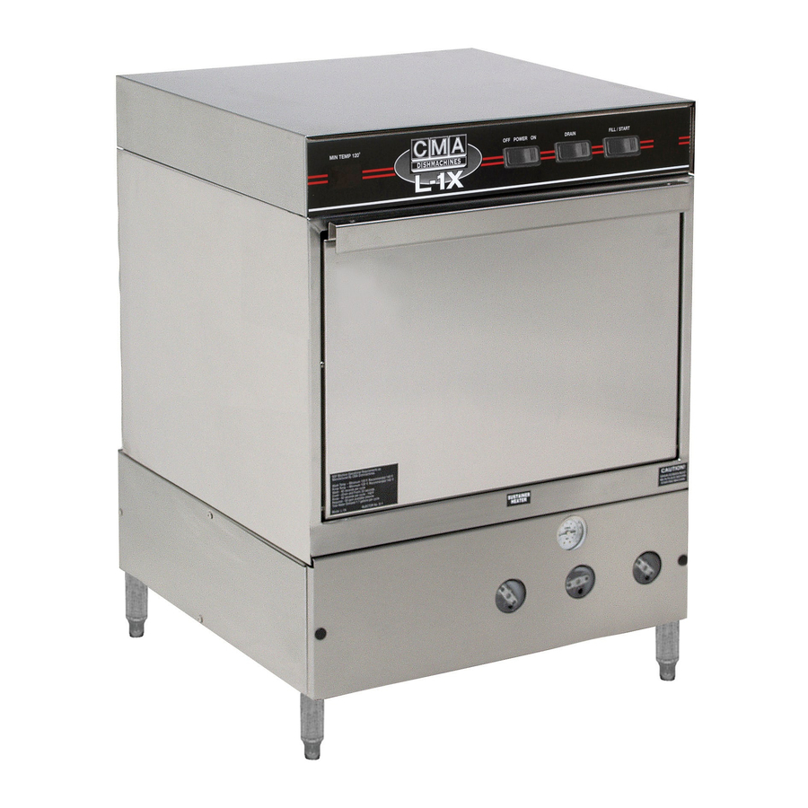 CMA DISHMACHINES CMAL1X DISHWASHER OWNER'S MANUAL ManualsLib