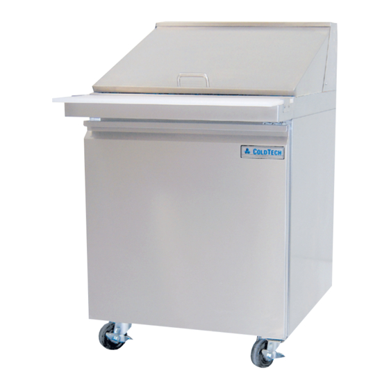 coldtech commercial refrigerator and freezer manual