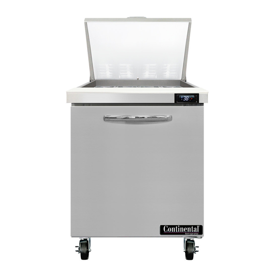 CONTINENTAL REFRIGERATOR SW27 REFRIGERATOR SPECIFICATIONS | ManualsLib