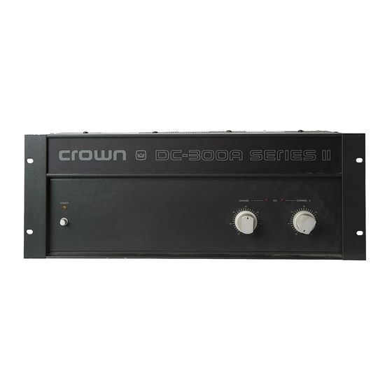【生産終了・貴重・高音質】Crown DC-300A Series II 生産終了・貴重・高音質】Crown DC-300A Series II