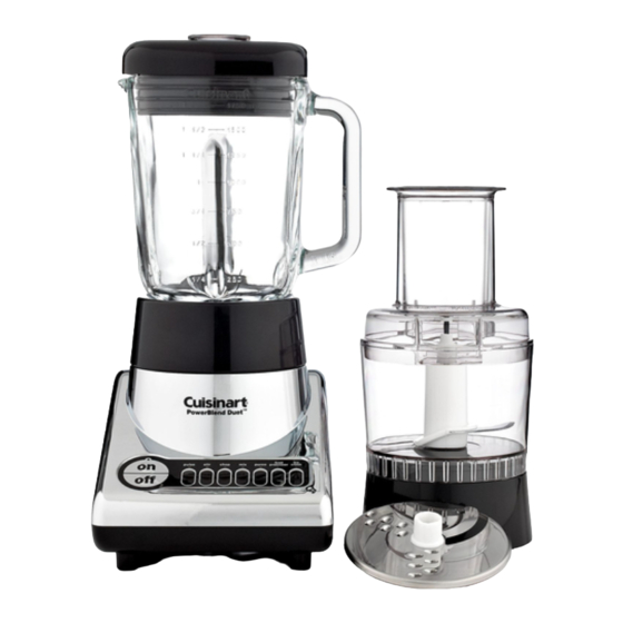 CUISINART BFP10CH FOOD PROCESSOR INSTRUCTION BOOKLET ManualsLib