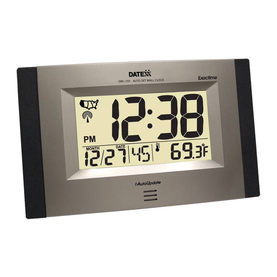DATEXX EXACTIME DRC701 CLOCK USER MANUAL ManualsLib