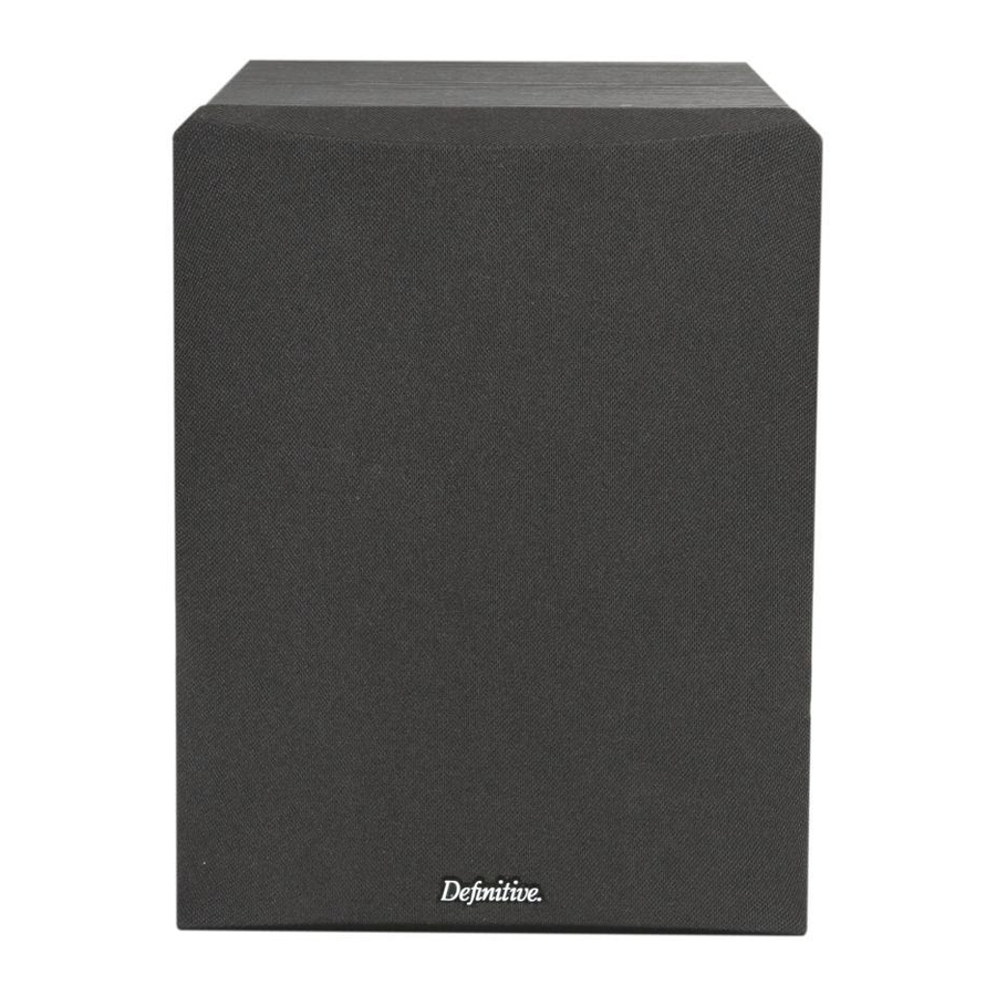 definitive technology subwoofer dt0031 manual