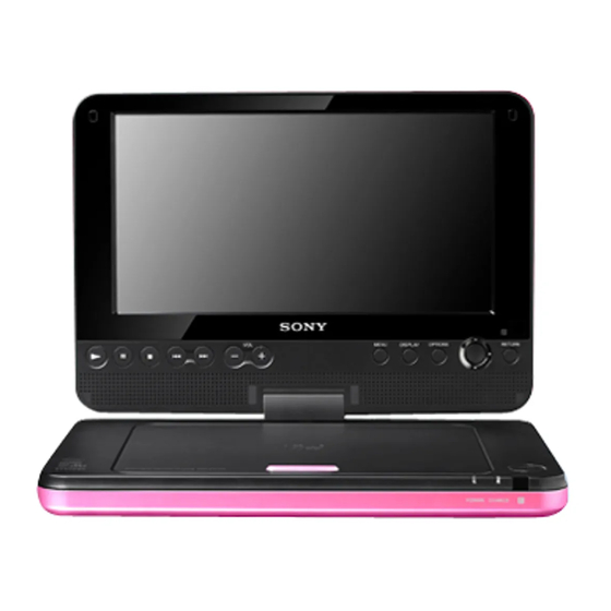 SONY DVPFX820 PORTABLE DVD PLAYER SPECIFICATIONS ManualsLib