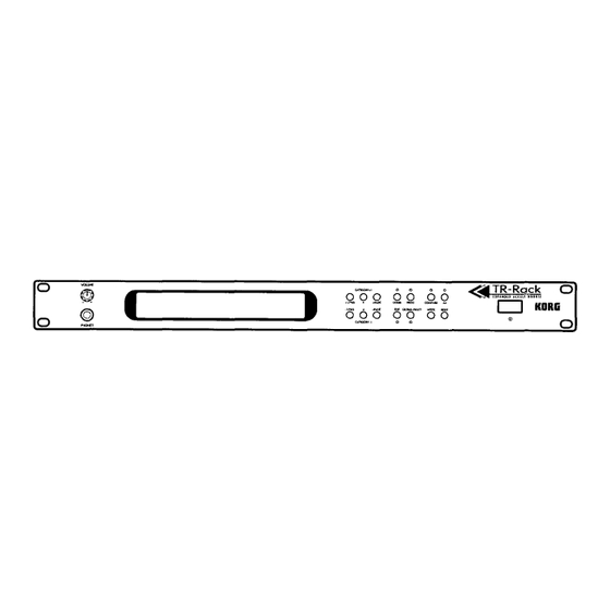 Korg TR-Rack Effect Manual