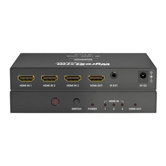 Wyrestorm EXP-SW-0301 Quick Start Manual