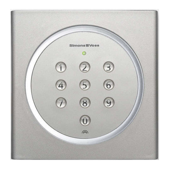 Simons Voss Technologies PinCode keypad Quick Manual