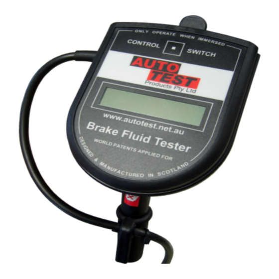 Auto Test Brake Fluid Tester User Manual