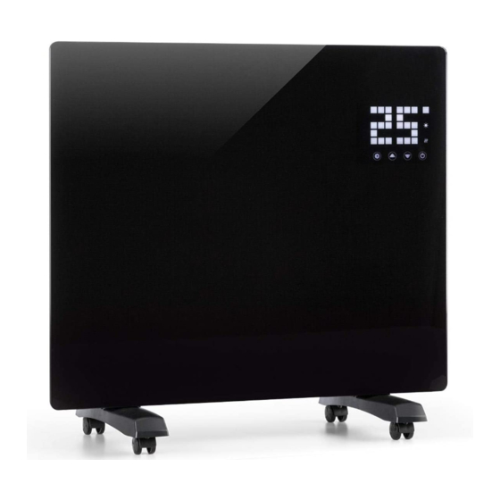 Klarstein Bornholm Curved Smart Radiateur à Convection 2000 W Controle Par Appli Noir