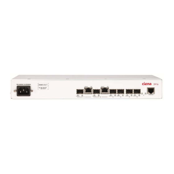 CIENA 3916 AC STANDARD HARDWARE INSTALLATION AND STARTUP MANUAL Pdf
