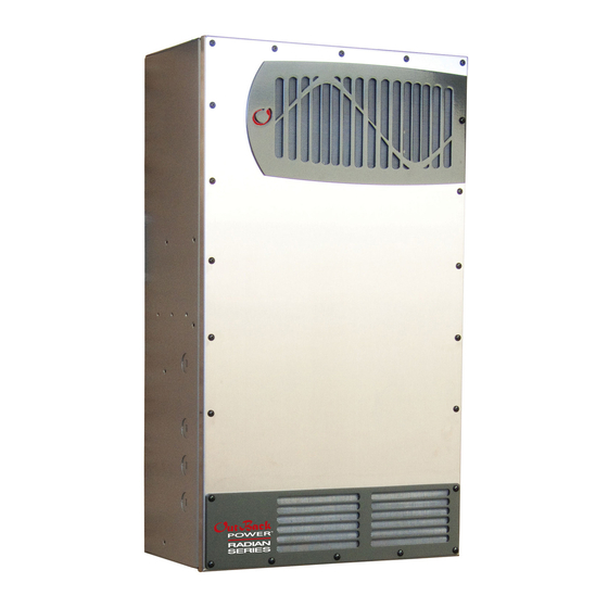 Out back power EnerSys RADIAN Series Quick Start Manual