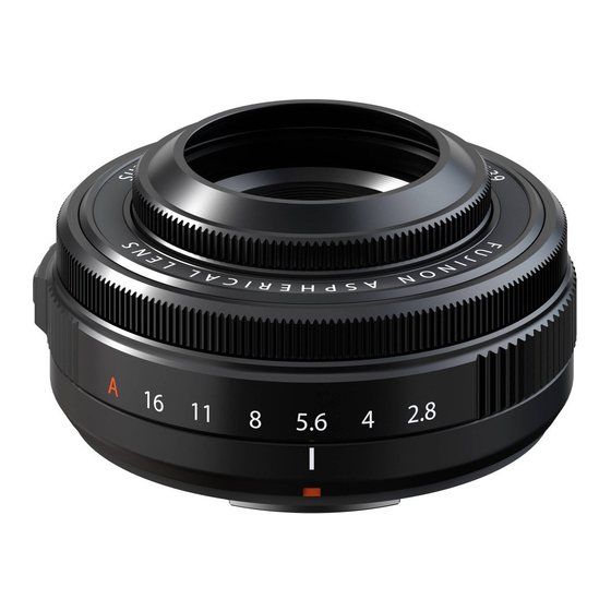 FujiFilm XF27mm F2.8 Owner's Manual