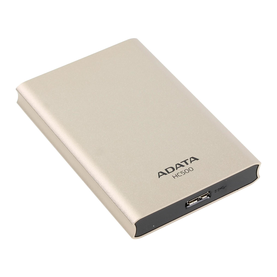 Adata HC500 Quick Start Manual