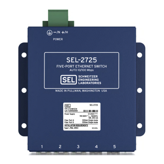 SEL 2725 INSTALLATION AND MAINTENANCE MANUAL Pdf Download ManualsLib
