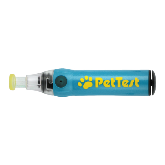 Advocate Genteel PetTest User Instructions