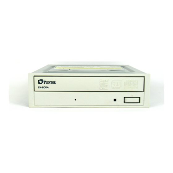 Plextor PX-800A Installation And User Manual