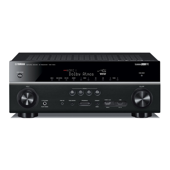 Yamaha MusicCast TSR-7810 Owner's Manual