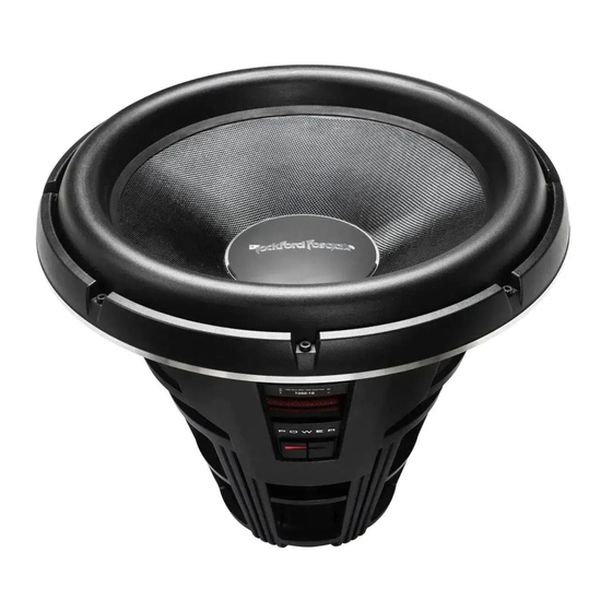Rockford Fosgate POWER T3 Quick Start Manual