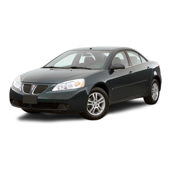 Pontiac G6 2006 Getting To Know Manual
