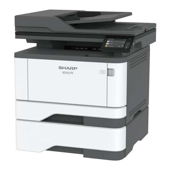 SHARP MXB427W USER MANUAL Pdf Download ManualsLib