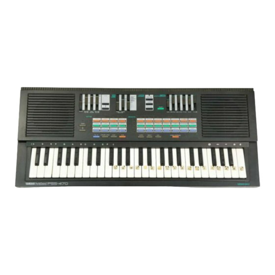 Yamaha PortaSound PSS-470 Owner's Manual