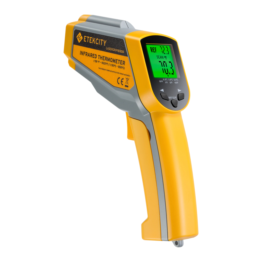 Etekcity Lasergrip 1030D - Infrared Thermometer Manual