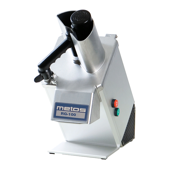 Metos RG-100 Installation And Operation Manual