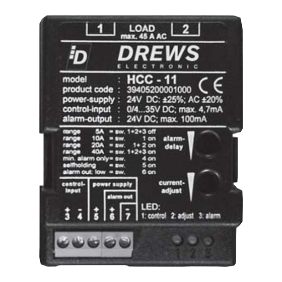Drews HCC 11 Description And Operating Manual