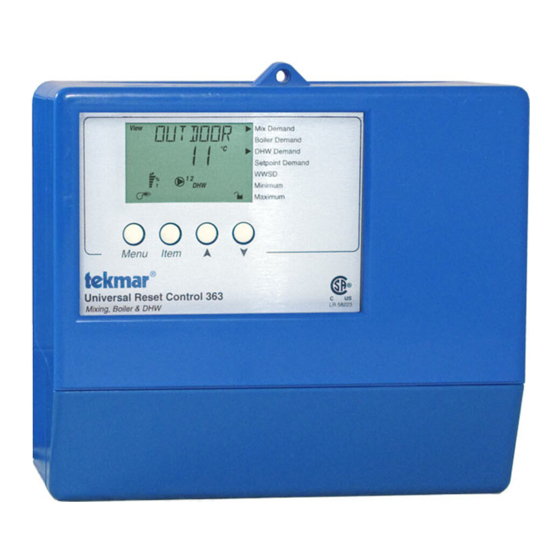 TEKMAR UNIVERSAL RESET CONTROL 363 DATA BROCHURE Pdf Download | ManualsLib