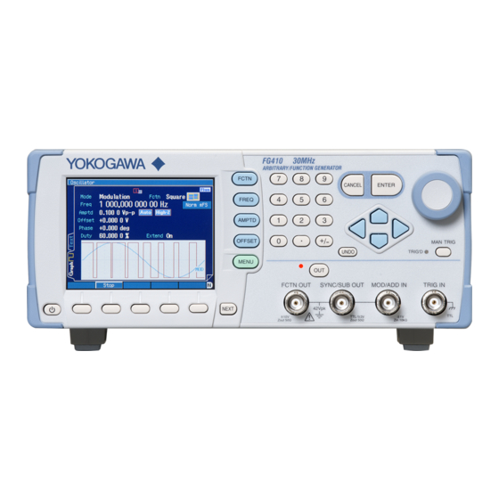 YOKOGAWA FG400 USER MANUAL Pdf Download ManualsLib