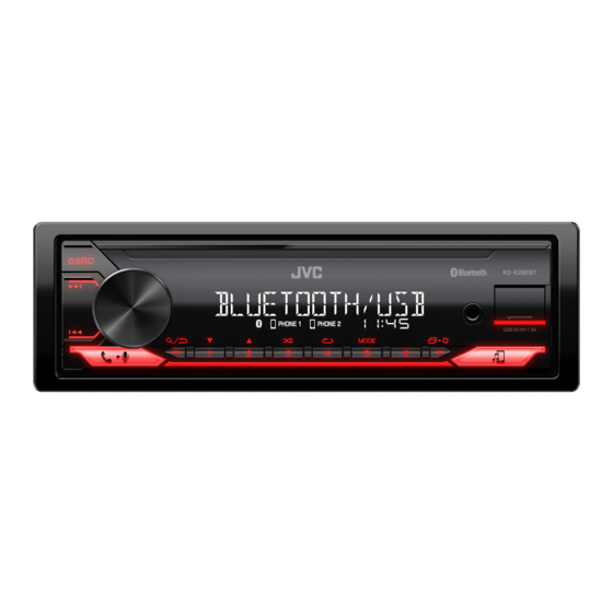 JVC KD-X282BT Quick Start Manual