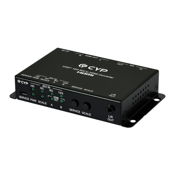CYP CPLUS-SDI2H-W CPLUS-SDI2H Operation Manual