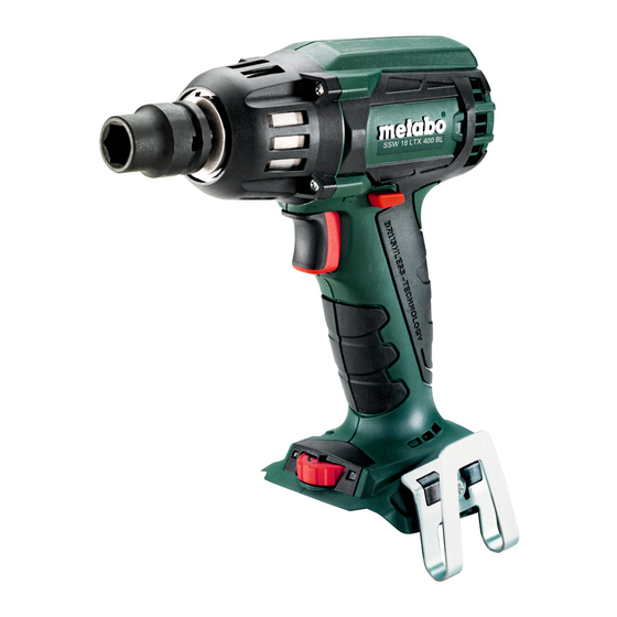 Metabo SSW 18 LTX 800 BL Original Instructions Manual
