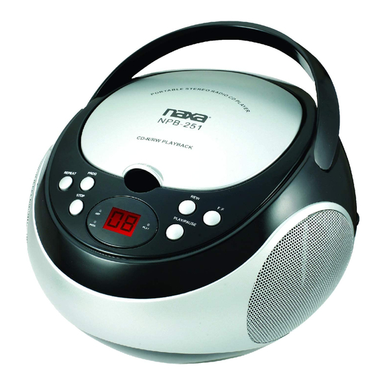 Naxa NPB-251 User Manual